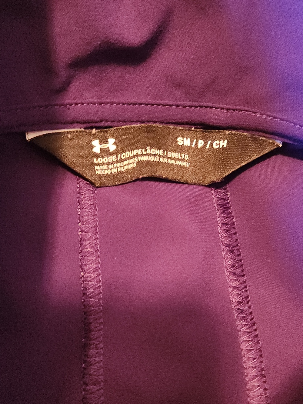 Under Armour Purple Full-Zip Track Jacket with Sioux Falls University Logo Small - Picture 4 of 8
